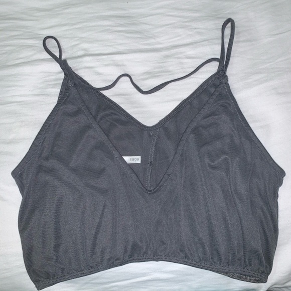 Button Down Crop Top - Picture 2 of 3